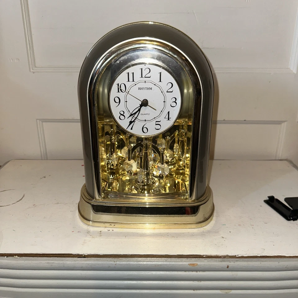 Rhythm Quartz Clock Joyful Crystal Bells Clock Spinning Pendulum - Works - Image 2 of 4