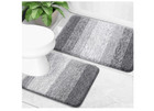 Olanly Bathroom Rug Set 2 Piece, Soft Absorbent Microfiber Bath Mats and U-Shape