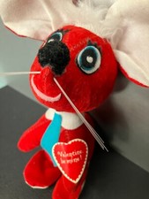 Vintage Fun World Huggles " Be My Valentine " Cloth Mouse - Excellent Condition