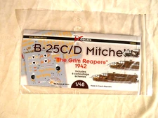 1/48 DK Decals Waterslide B 25C/D Mitchell The Grim Reapers 1942 # 48066