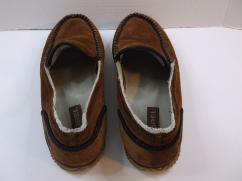 Sorel Shoes Mens 10 Dude Moc Loafers Slip On Flats  #1530671242 Brown Leather - Picture 4 of 6