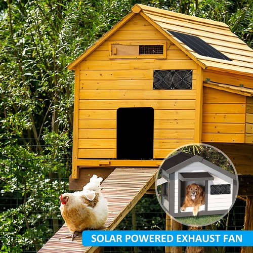 30W/40W Solar Powered Exhaust Fan Roof Attic Air Ventilation Van Fan For Pet RV - Picture 2 of 27
