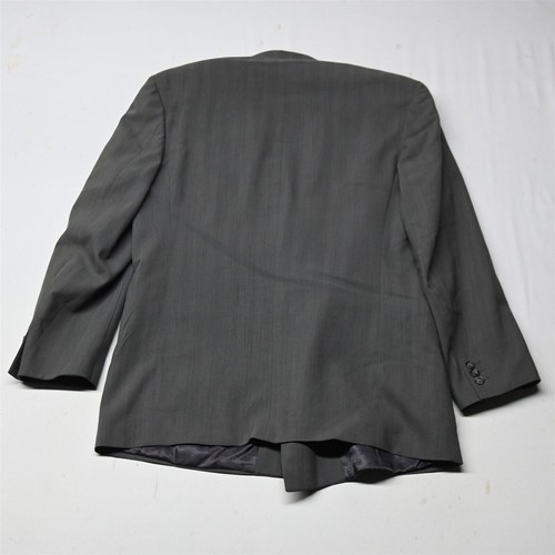 Vtg 90s Zanetti 42L 34x32 Gray Italy 100% Wool Double Breasted Jacket Pants Suit - Picture 7 of 12