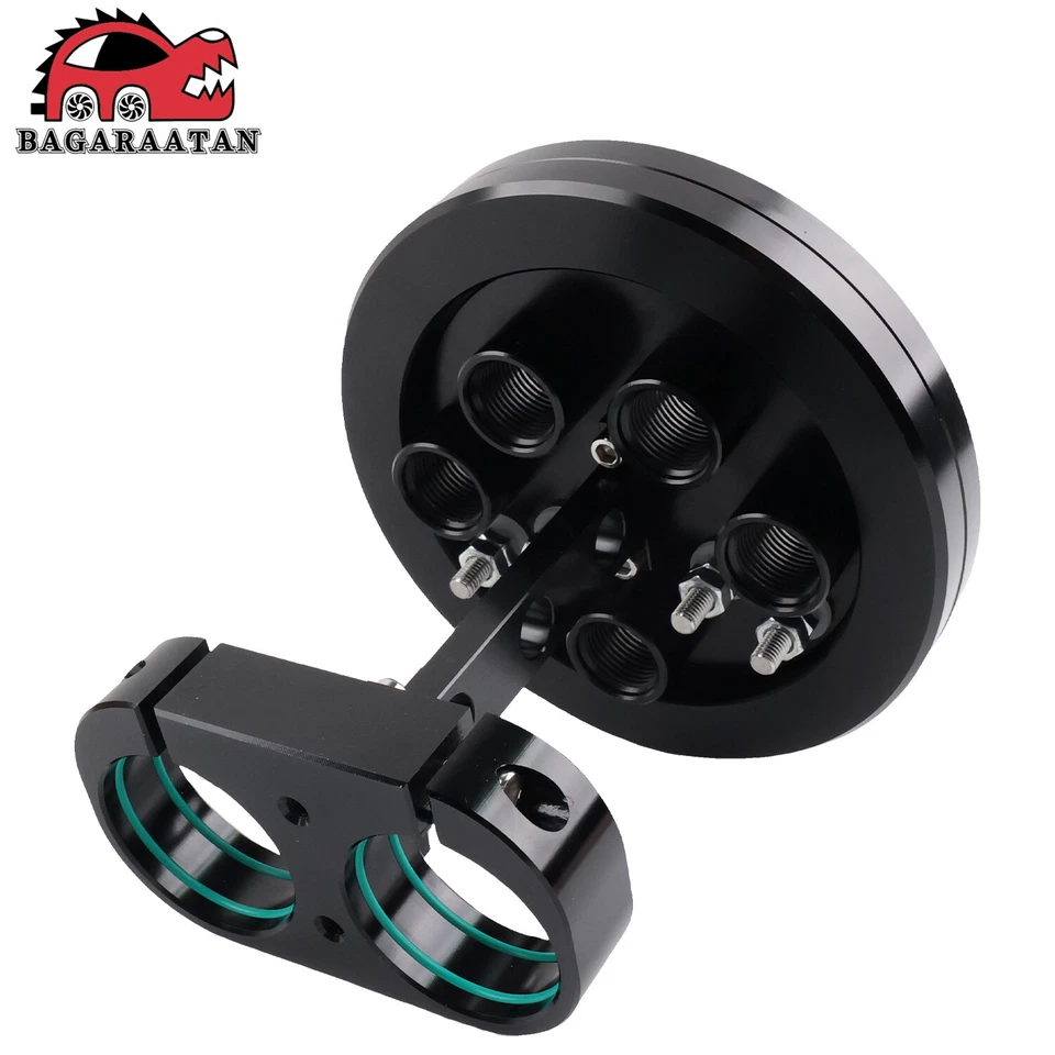 Black Twin Fuel Pump Hanger 39mm Fit For Single or Dual Walbro 39mm– 40mm Pump - Image 3 of 4