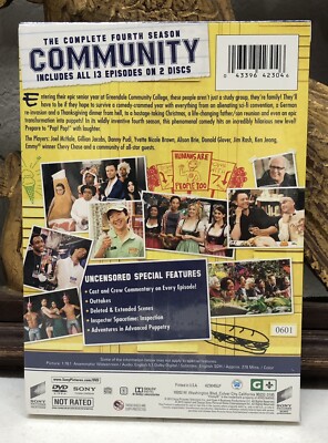 Community: The Complete Fourth Season (DVD, 2013, 2-Disc Set) for