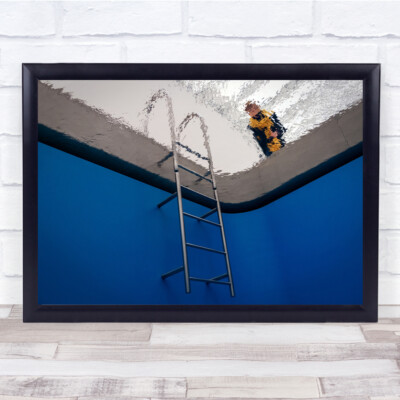 Über Wasserleiter Pool Taucher Wandbild Kunstdruck