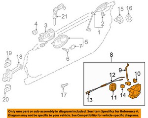mitsubishi oem 2006 eclipse front door lock latch kit mr987598 ebayimage is loading mitsubishi oem 2006 eclipse front door lock latch