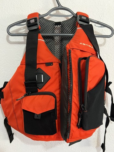 Astral E-Ronny Lifejacket Orange Thin Vent Back. Size S/M. Flotation Aid PFD