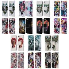 RIZA PEKER ANIMAL ABSTRACT LEATHER BOOK WALLET CASE FOR APPLE iPOD TOUCH MP3