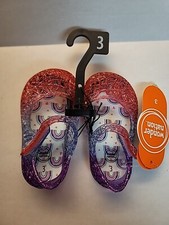 NEW Wonder Nation Toddler Girls Glitter Jelly Shoes Multicolor