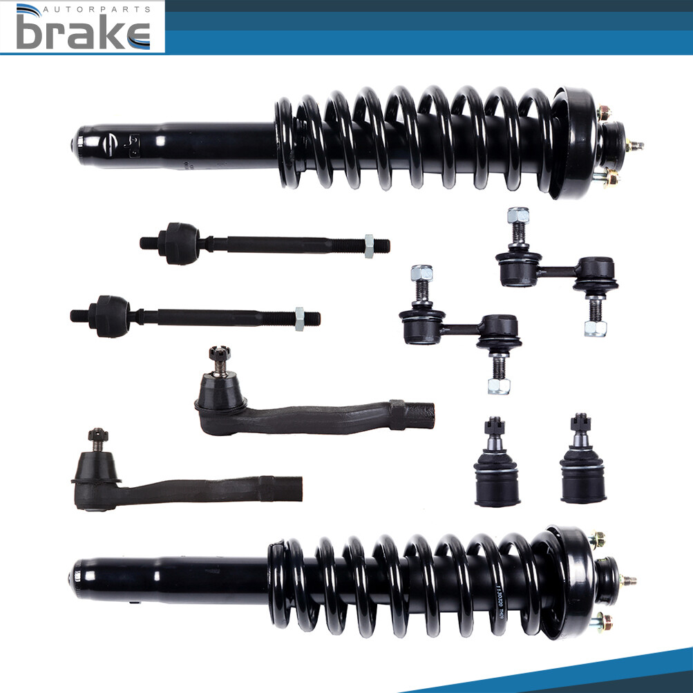 1997-2001 Honda CR-V Front Suspension Kit - 10pcs Struts Tie Rods Ball Joints Sway Bar