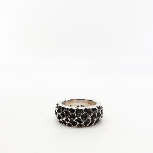 King Baby Studio Lava Rock Textured Band Ring Fine Silver .925 Size 6 - Picture 4 of 9