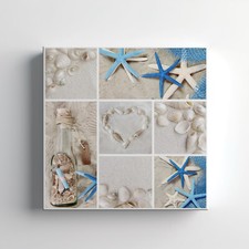 Bathroom Spa Collage Canvas Print Wall Art, Stylish Home Decor Wall Hanging