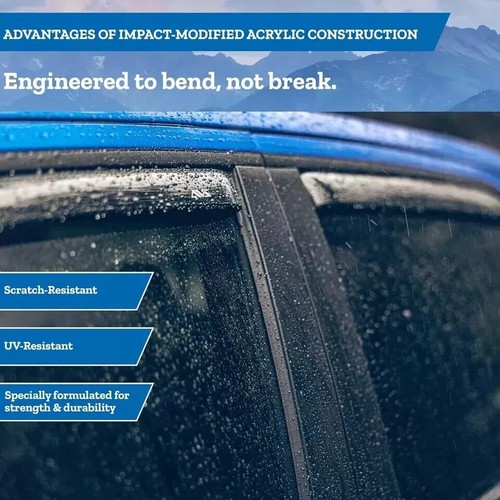 Car Door Visor Rain Guard with Chrome Liner Protected Weather Protection - 第 71/116 張圖片