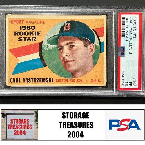 Carl Yastrzemski HOF 1960 Topps Baseball #148 PSA 1.5 Rookie RC Boston Red Sox