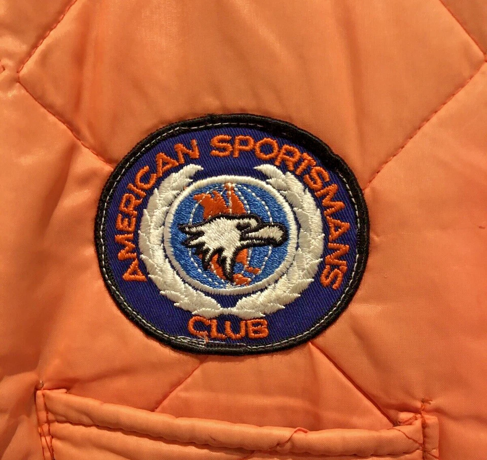 Mens Remington Hunting Vest NRA Texas Orange Patches Lodge Cabin Decor Sz L VTG - Image 3 of 4