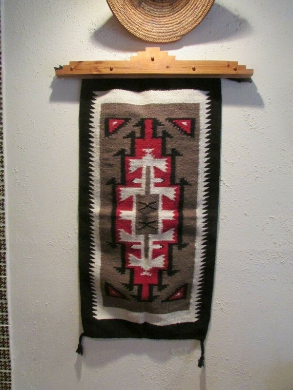 Wool Navajo Inspired Southwest Indian Designed  20" by 40"  Style Rug!