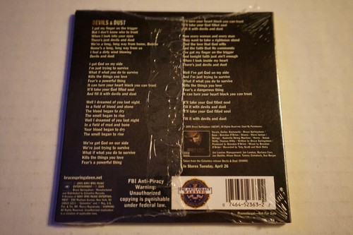  Bruce Springsteen ‎– Devils & Dust Cd 2005 Single Promo New Factory Sealed Mint - Picture 2 of 2