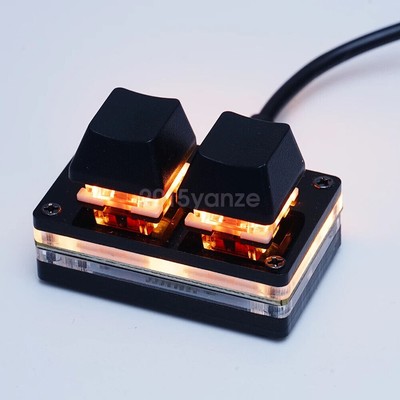 New 2 keys Macro Keyboard RGB Gaming Drawing Custom Keyboard Mechanical Keypad