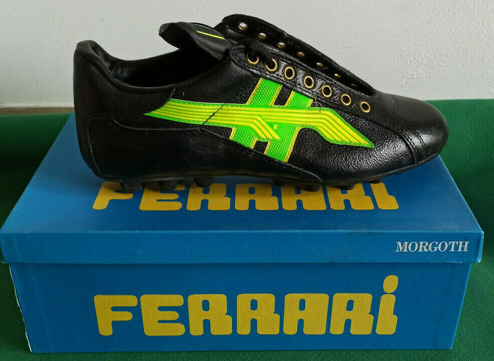 vintage football boots Ferrari Sport anni 80 Roma kangaroo leather