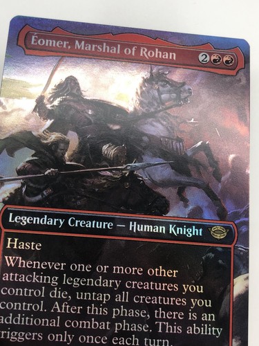 MTG Eomer, Marshal of Rohan Borderless Foil Lord of the Rings LTR 0428 NM - Picture 2 of 3