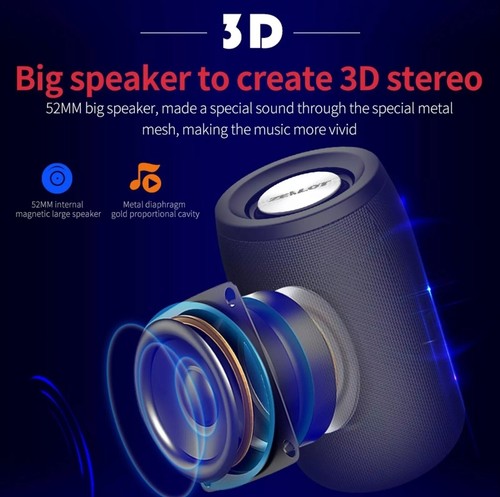 ๐ซ ZEALOT - Portable Wireless Bluetooth 5.0 Speaker - Indoor/Outdoor - Subwoofer - Picture 11 of 14