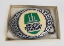 Rare Drilling Specialties Company Oil  Gas Brass Vintage Belt Buckle