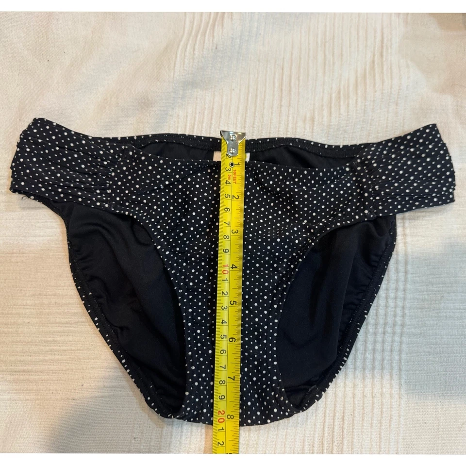 Pantalón de bikini Seafolly blanco y negro a lunares talla 8 Foto 3 de 4