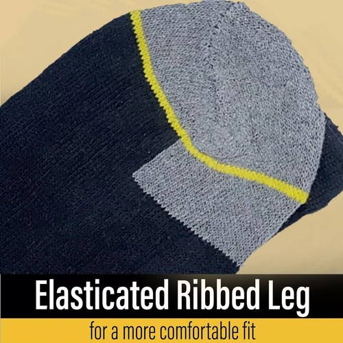 6 Pairs Mens Work Socks Workwear Reinforced Cushion Sole Boot Socks Size 9-12 UK - Picture 6 of 7