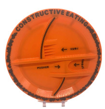 Constructive Eating Construction Zone Divided Child Plate