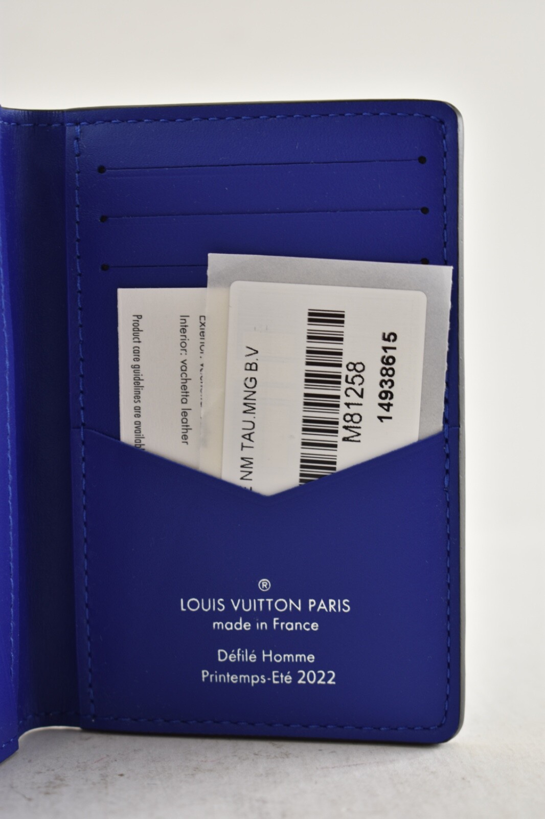 Louis Vuitton Taurillon Monogram Logo Green Blue Ombre Pocket Organizer Wallet image 6