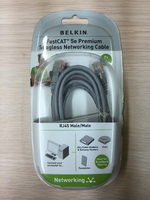Contemplative Networking Cable Fastcat5e Belkin 7ft 2.1m Premium Snagless Network Cable A14 Aromatic Character And Agreeable Taste Computers/tablets & Networking