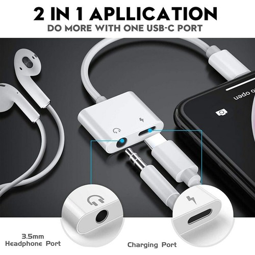 USB C Charge & Music – Adaptateur 2 en 1 prise jack casque audio pour USB type C - 第 12/19 張圖片