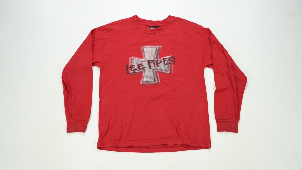 Rare Vintage LEE PIPES Skateboarding Long Sleeve T Shirt Rare Vintage LEE PIPES Skateboarding Long Sleeve T Shirt