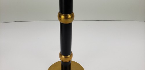 Ambrosia Vtg Gothic Mid Century Modern Black/Blue Brass Candle Holder Set India - Picture 8 of 11