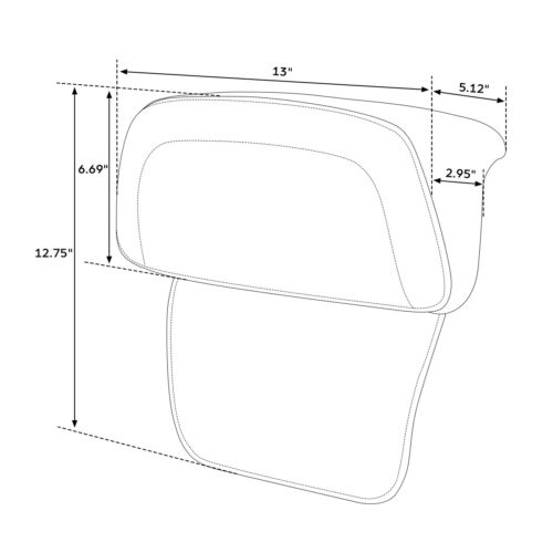Chopped Razor Pack Trunk Backrest Fit For Harley Touring CVO Road Glide 2014-23 - Picture 2 of 6
