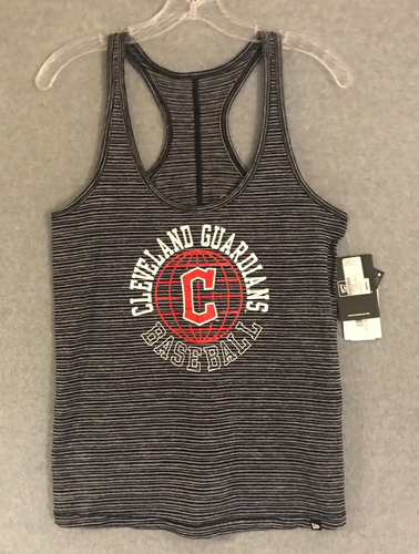NWT New Era Cleveland Guardians Womens Medium Striped Racerback Tank Top New!