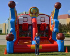 Inflatable Basketball Hoop Carnival Game Inflatable Basketball Double Shot Out