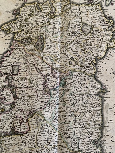 Attractive original antique 17th C. Jansson map of Ireland - Picture 3 of 8