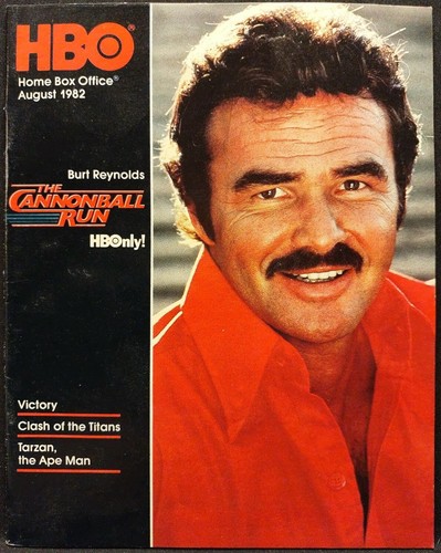 HBO Home Box Office TV Movie Booklet Program Guide August 1982 Burt Reynolds