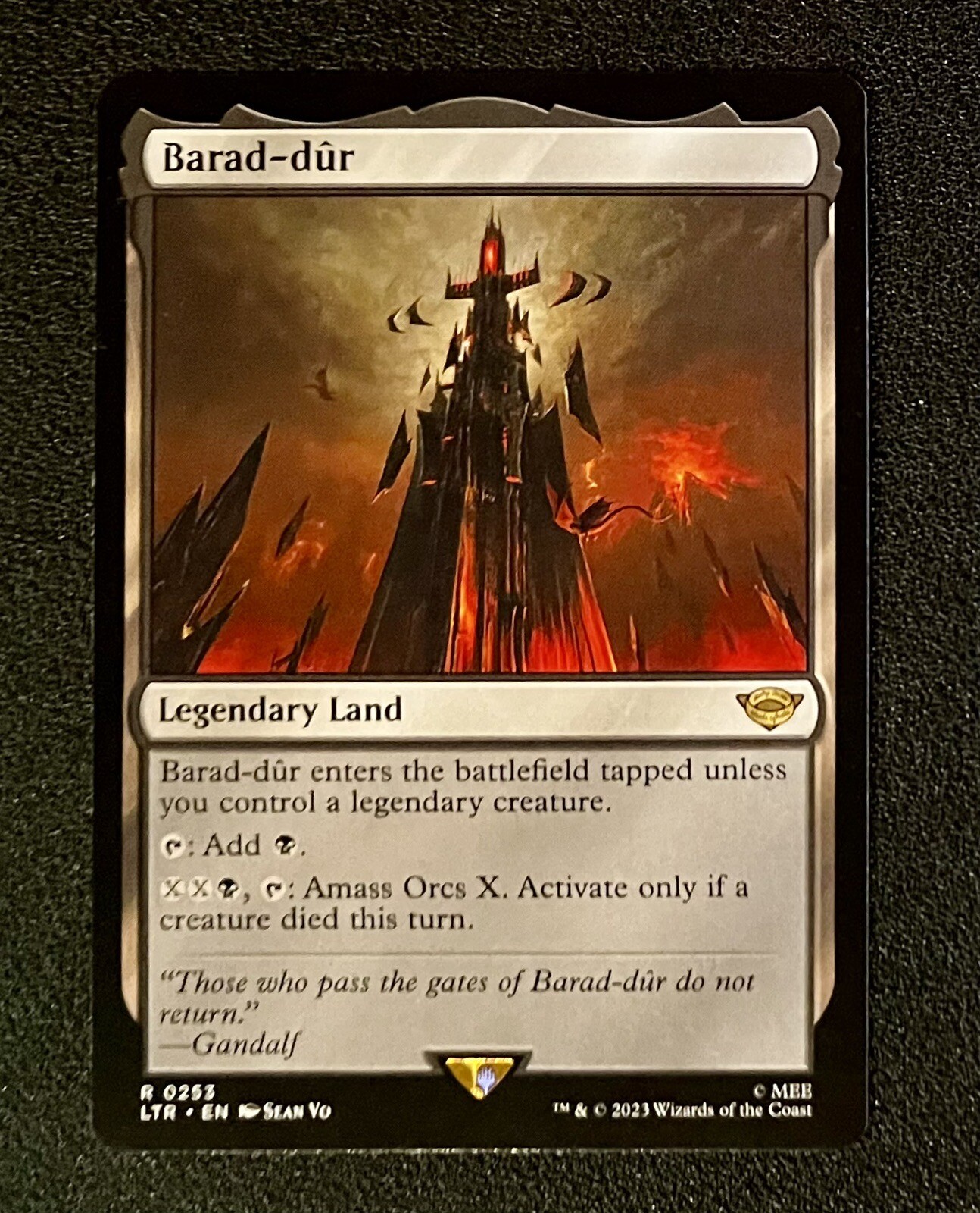 Mtg Barad-Dur #253 Rare, NM/M LTR Lord of the Rings: Tales Of Middle Earth Magic