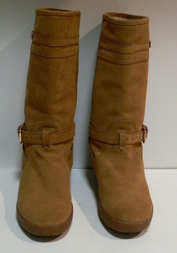 Coach Tallulah Size 8.5 Camel Suede 