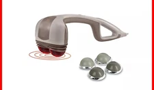 HOMEDICS Percussion Action Plus hand held corded Massager+ Heat Dual Heads White