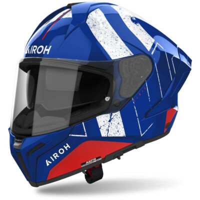 Airoh Matryx Scope Full Face Motorcycle Helmet Blue Red Size S Red White Helmet
