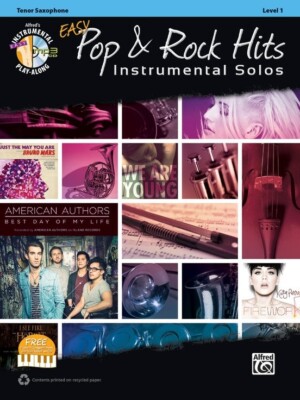 Easy Pop & Rock Hits Instrumental Solos for MUSIC BOOK/CD FOR TENOR SAXOPHONE
