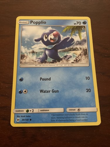 Popplio Sun & Moon 39/149 Pokemon B9437 - 第 1/1 張圖片