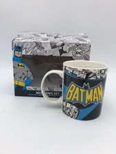 Home DC Comics Batman Set Tasse + Wecker, Porzellan/Metall, Schwarz, Geschenk
