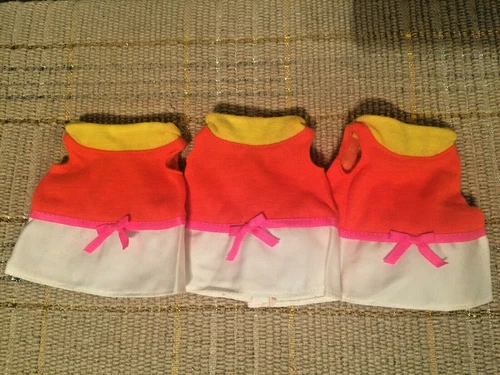 Vintage 1967 Mattel Baby Small Walk Doll Ne Dresses Sold in quantity of 3