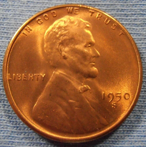 1950 S Lincoln Cent, Uncirculated, FREE SHIPPING