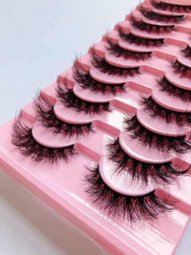 10Pairs Long Eyelashes Volume 15mm 5D Cat Mink Lashes Fluffy Eye Lashes - Picture 6 of 8
